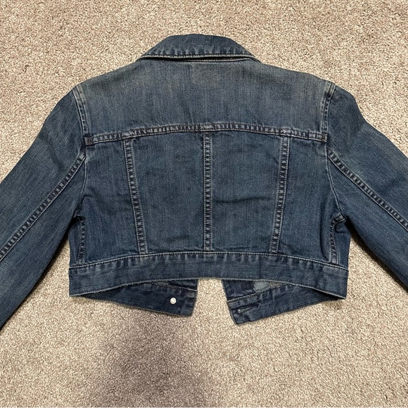 Crop denim jean jacket // Denim Factory women size S - Picture 6 of 9
